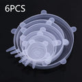 6pcs Reusable Silicone Food Covers