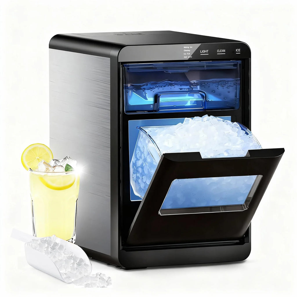 Nugget Ice Maker Countertop with Self-Cleaning