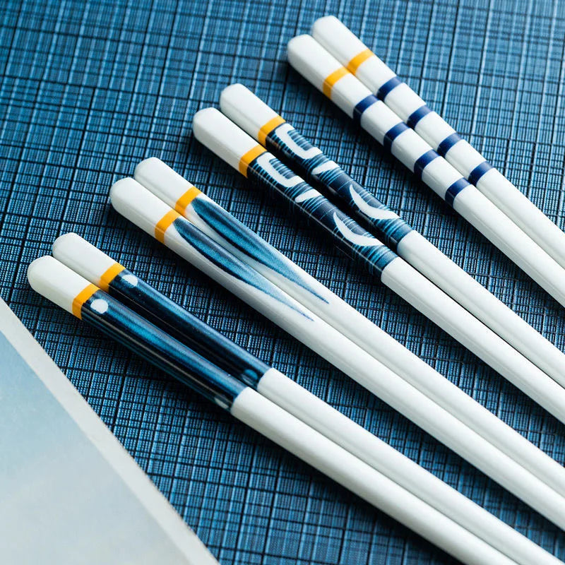 5 Pair Ceramic Japanese Chopsticks Set