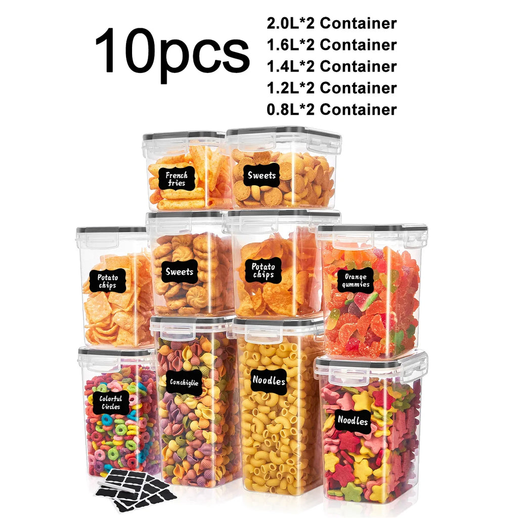 10pcs Sealed Storage Container Set Kitchen Storage