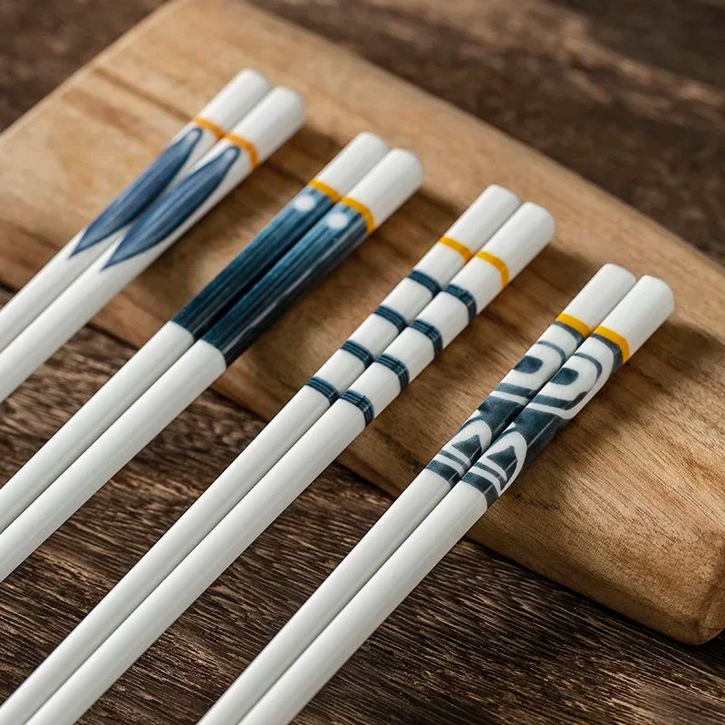 5 Pair Ceramic Japanese Chopsticks Set