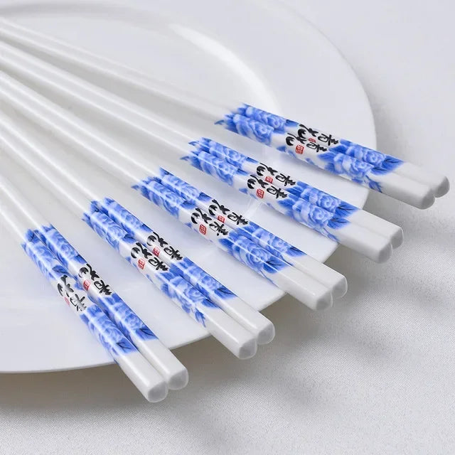 5 Pair Ceramic Japanese Chopsticks Set