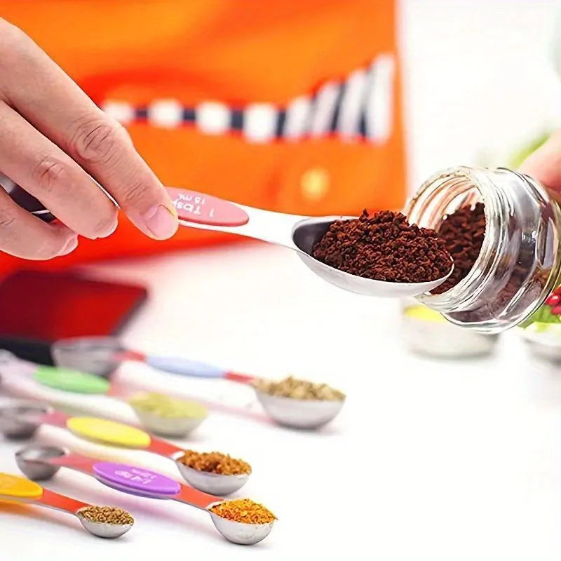 Stainless Steel Magnetic Double-Headed Measuring Spoons