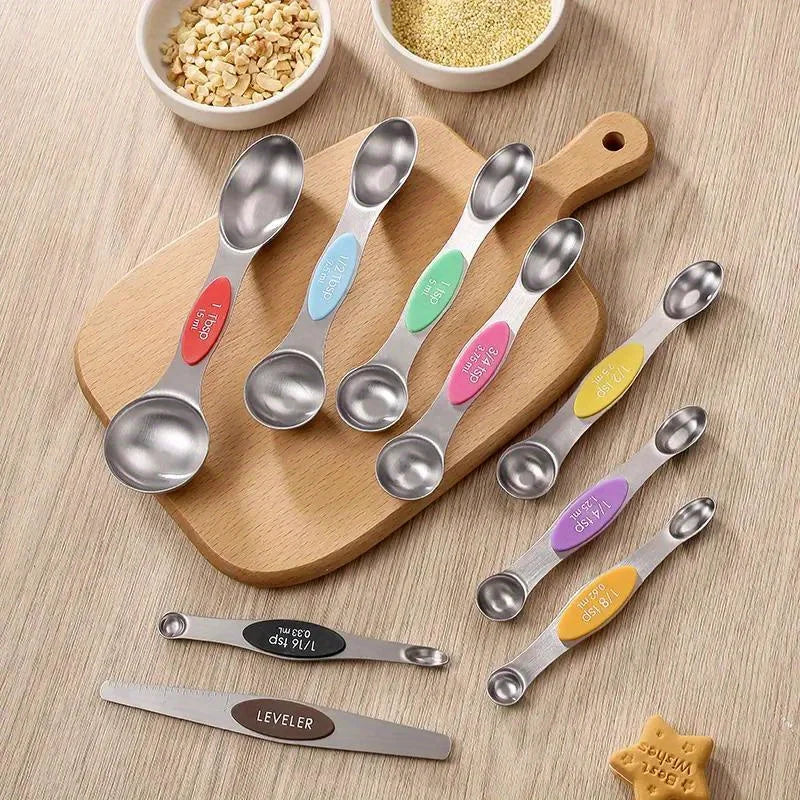 Stainless Steel Magnetic Double-Headed Measuring Spoons