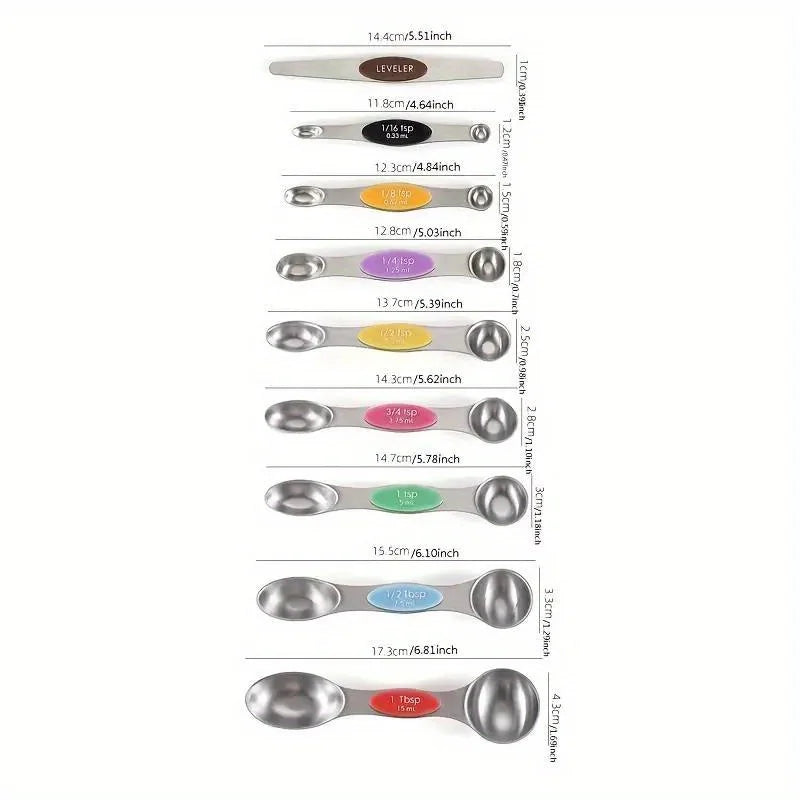 Stainless Steel Magnetic Double-Headed Measuring Spoons