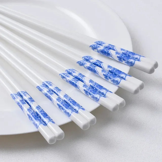 5 Pair Ceramic Japanese Chopsticks Set