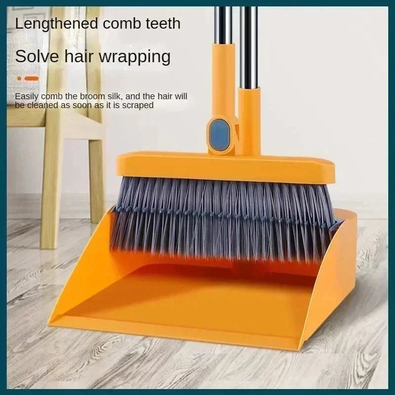 Folding Broom and Dustpan Set