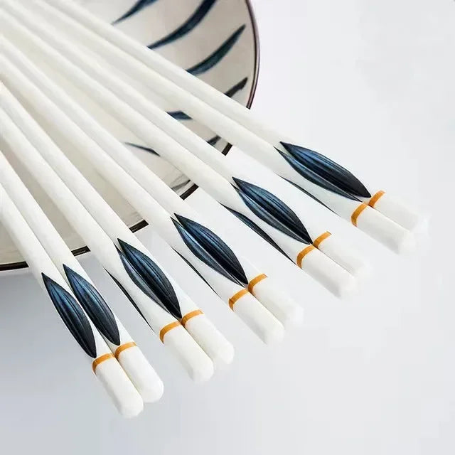 5 Pair Ceramic Japanese Chopsticks Set