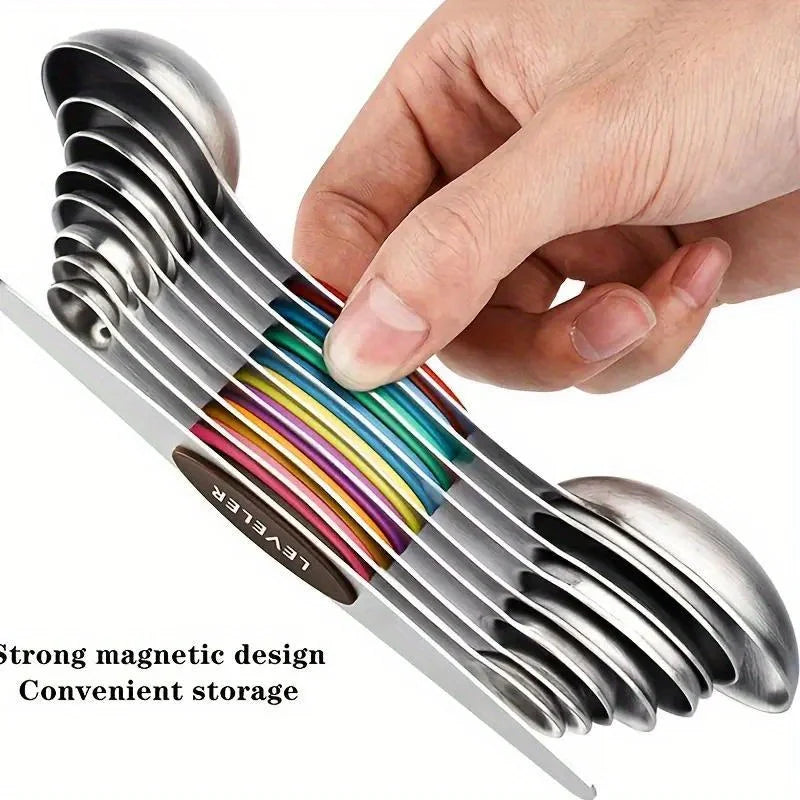 Stainless Steel Magnetic Double-Headed Measuring Spoons