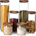 6 Piece Glass Pantry Storage Jar Set