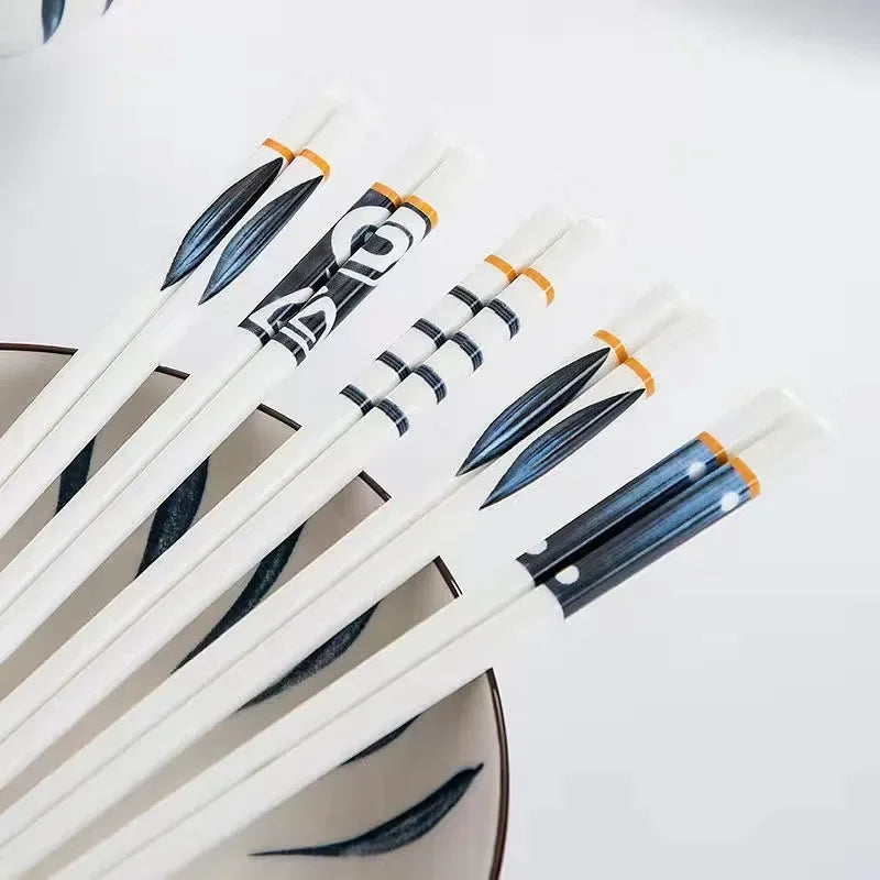 5 Pair Ceramic Japanese Chopsticks Set