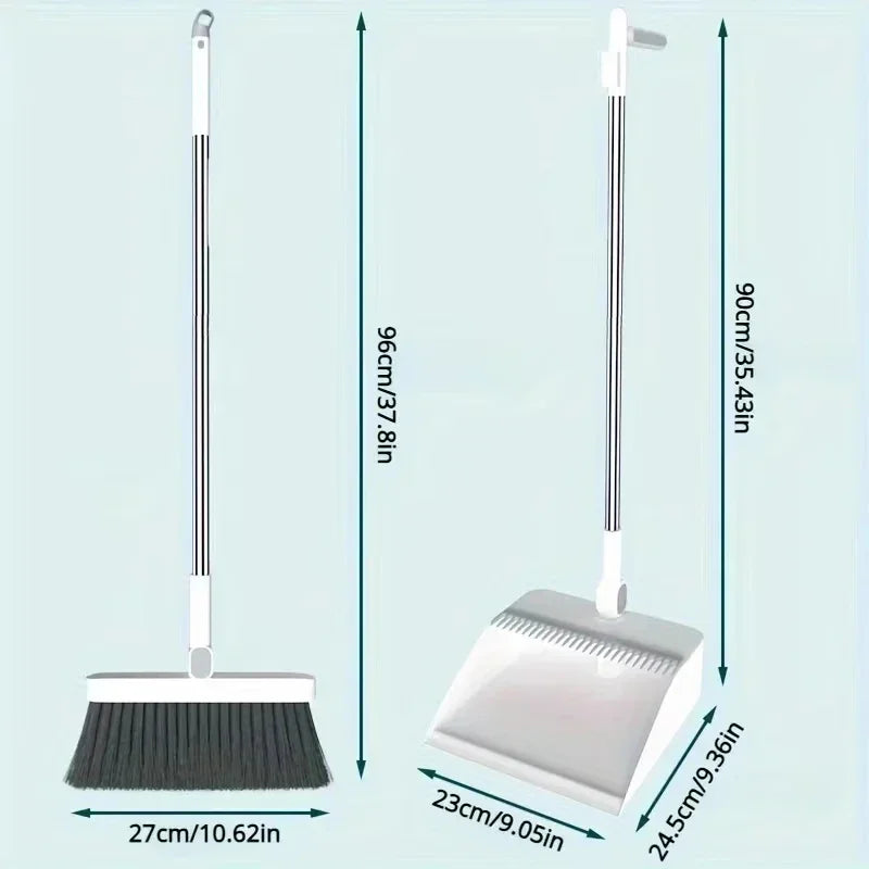 Folding Broom and Dustpan Set