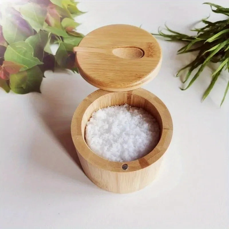 Bamboo Salt and Seasoning Jar Set