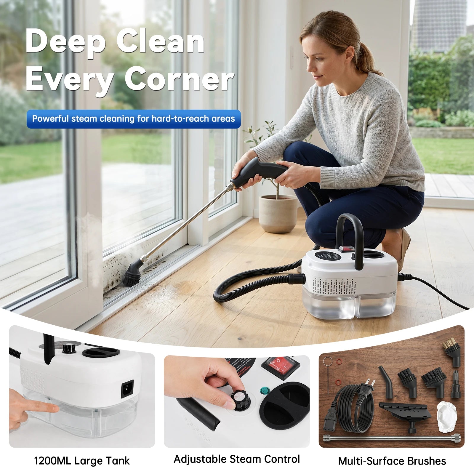 2500W Portable Handheld Steam Cleaner