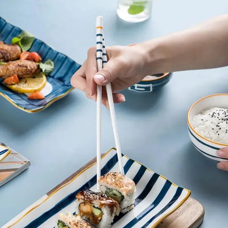 5 Pair Ceramic Japanese Chopsticks Set