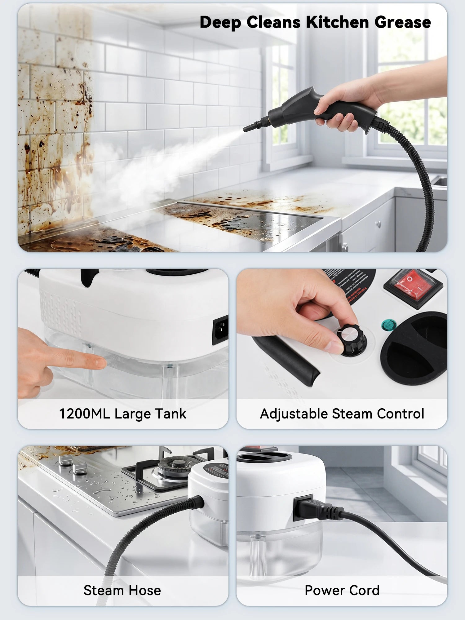 2500W Portable Handheld Steam Cleaner