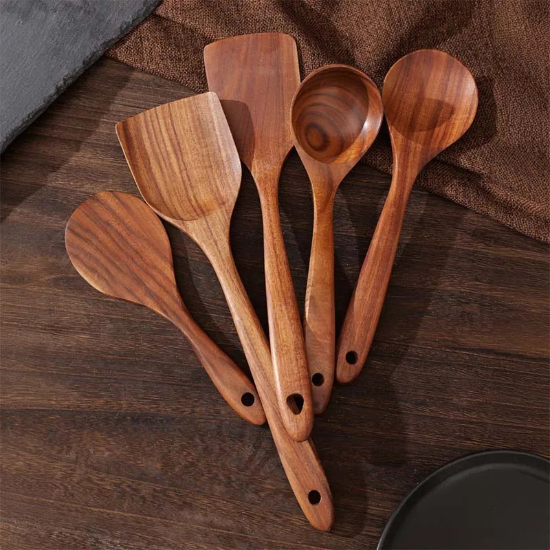5pcs Wooden Utensil Set