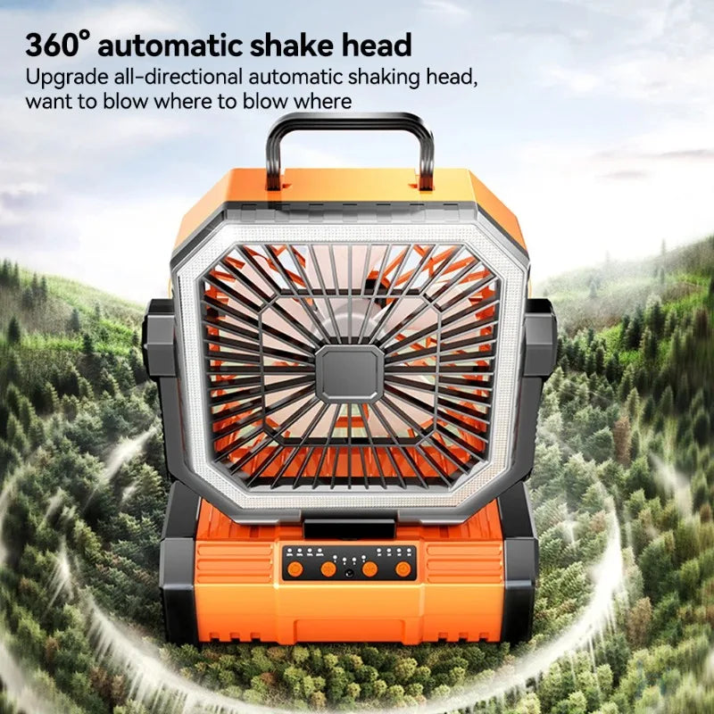 20000mAh Camping Ceiling Fan with Light