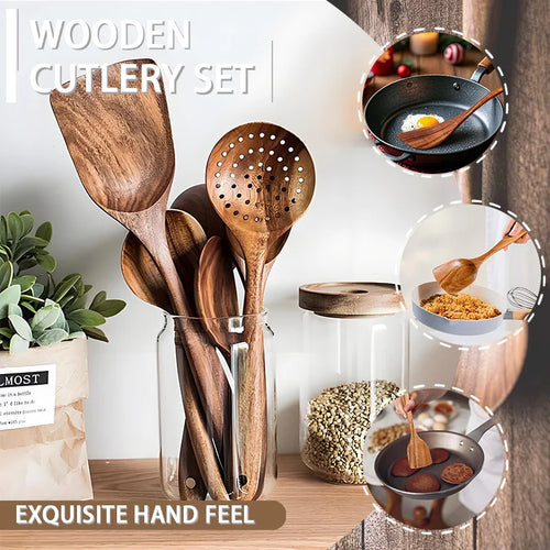 5pcs Wooden Utensil Set