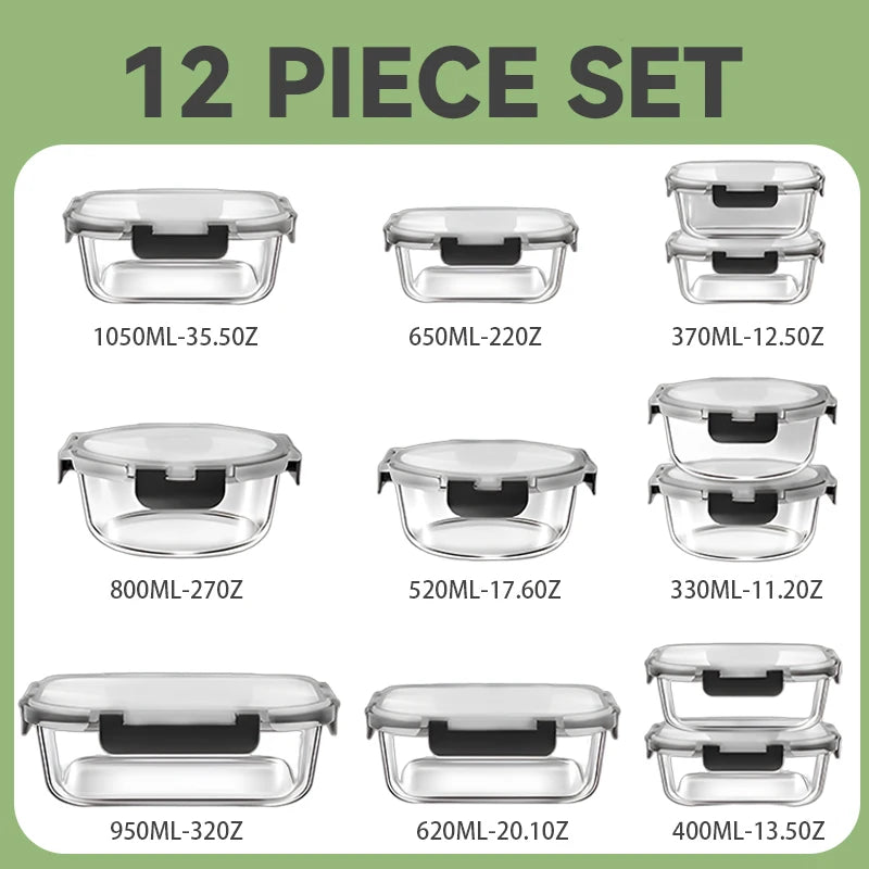 Everyday Glass Meal Prep Set