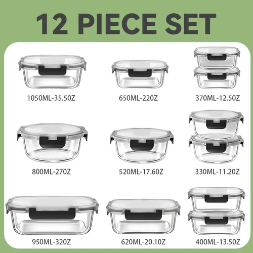 Everyday Glass Meal Prep Set