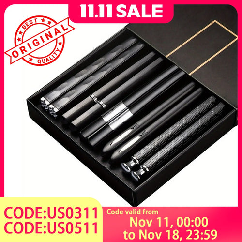 Black Alloy Chopstick Dining Set