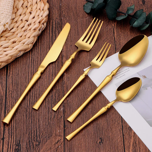 Elegant Gold Everyday Cutlery Dining Set