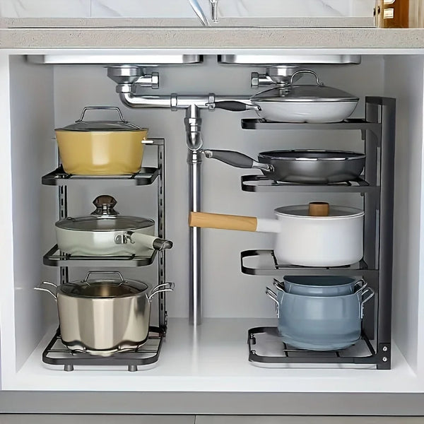 Steel Stack Kitchen Pot Organizer